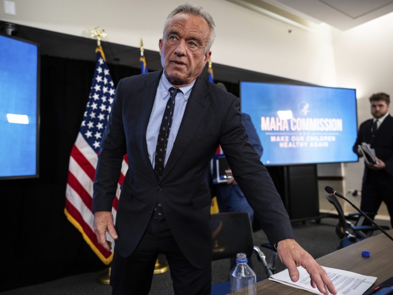 Health and Human Services Secretary Robert F. Kennedy Jr. departs a Make America Healthy Again (MAHA) Commission meeting at Dept. of Health and Human Services headquarters in Washington, D.C., Sept. 9, 2025.