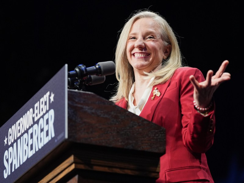 Democratic Sweep: Here Virginia Governor Elect Abigail Spanberger addresses supporters