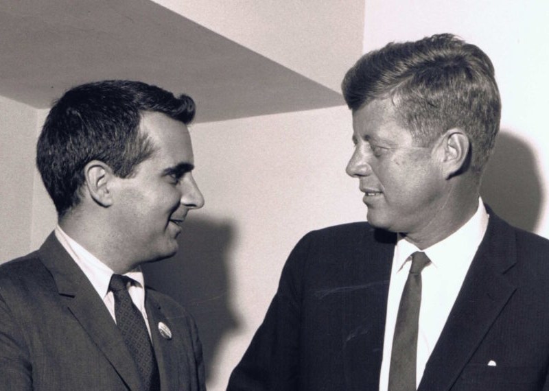 Charlie Peters with JFK
