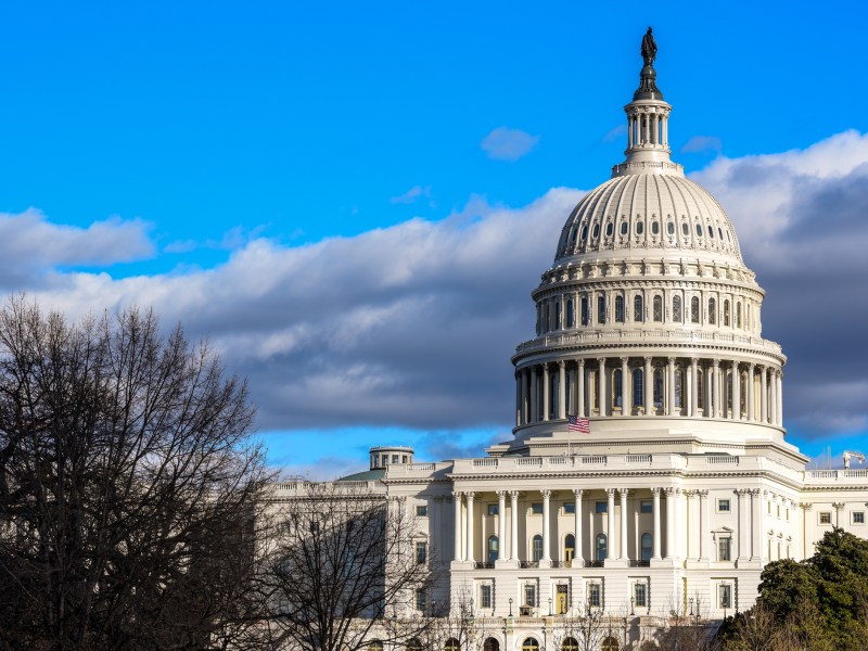 US Congress - Capitol Building at Capitol Hill in Washington DC, United States in winter